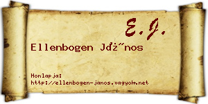 Ellenbogen János névjegykártya