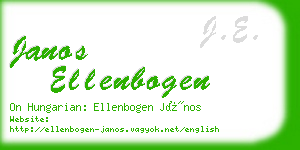 janos ellenbogen business card